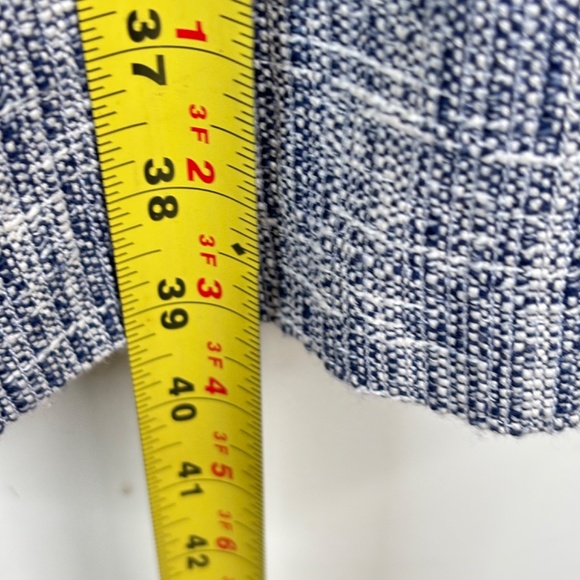 Boden Matilda Textured Dress 14 Blue Tweed Pockets Preppy Mod Nautical Easter - Picture 8 of 11